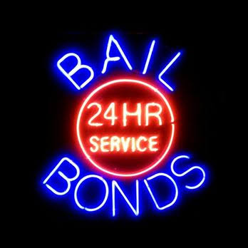 Harley's Bail Bonds 24 HR Service neon sign